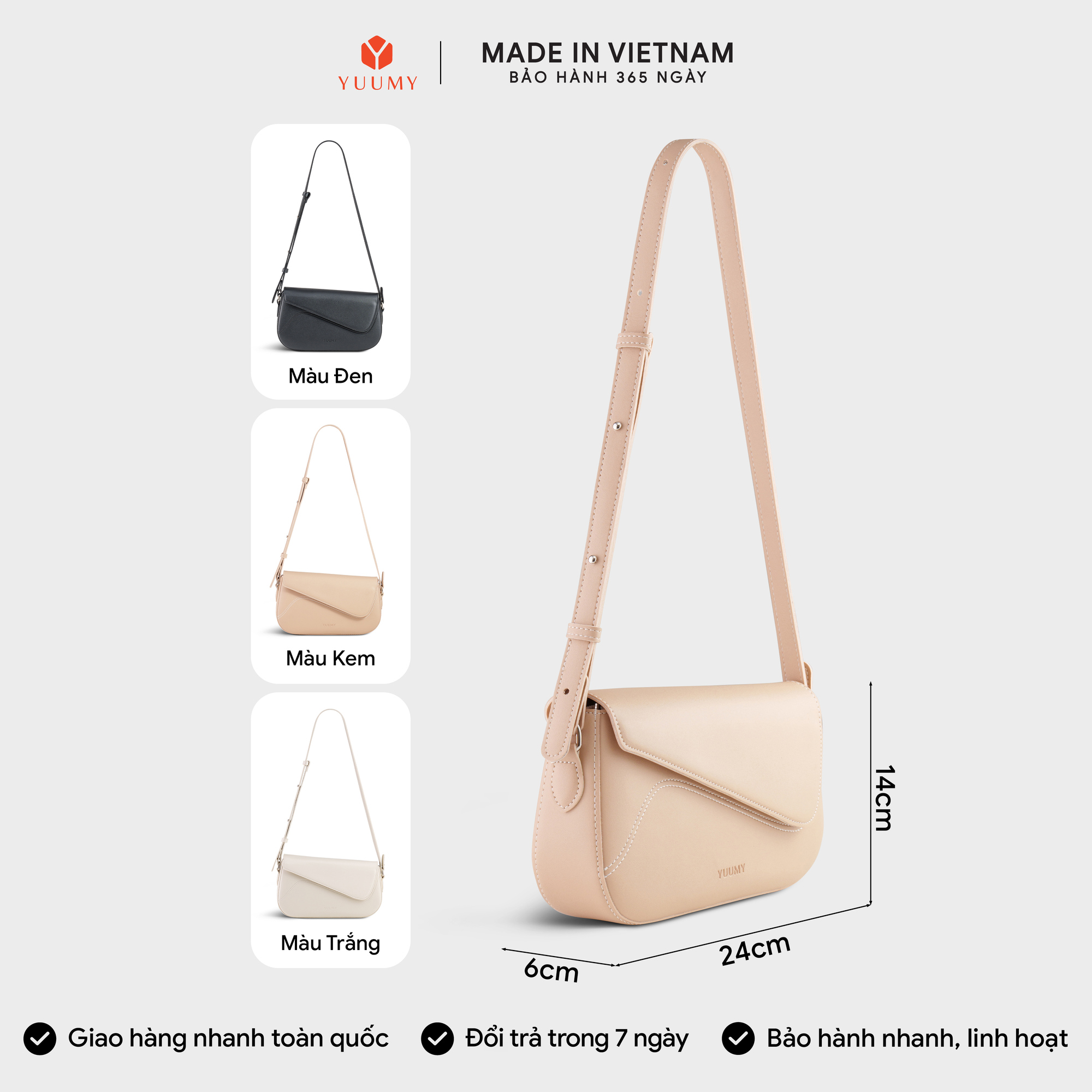 Túi đeo chéo nữ YUUMY YN322