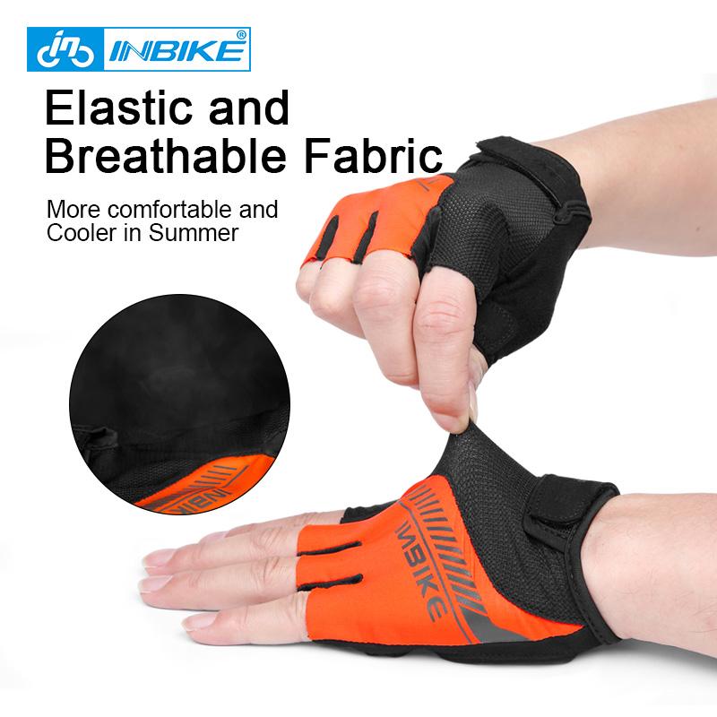 INBIKE Đi Xe Đạp Găng Tay Xe Đạp Ngón Chống Sốc Thoáng Khí Xe Đạp MTB Găng Tay Thể Thao Nam Nữ Thiết Bị Đạp Xe BH008 Color: Black Size: XXL
