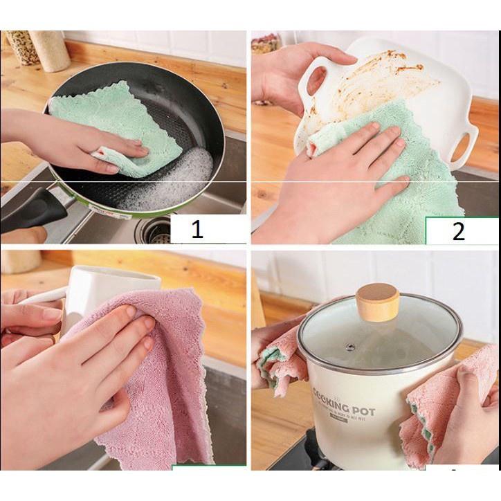 Combo 5 Khăn lau đa năng siêu mềm mịn, thấm hút tốt,kháng khuẩn