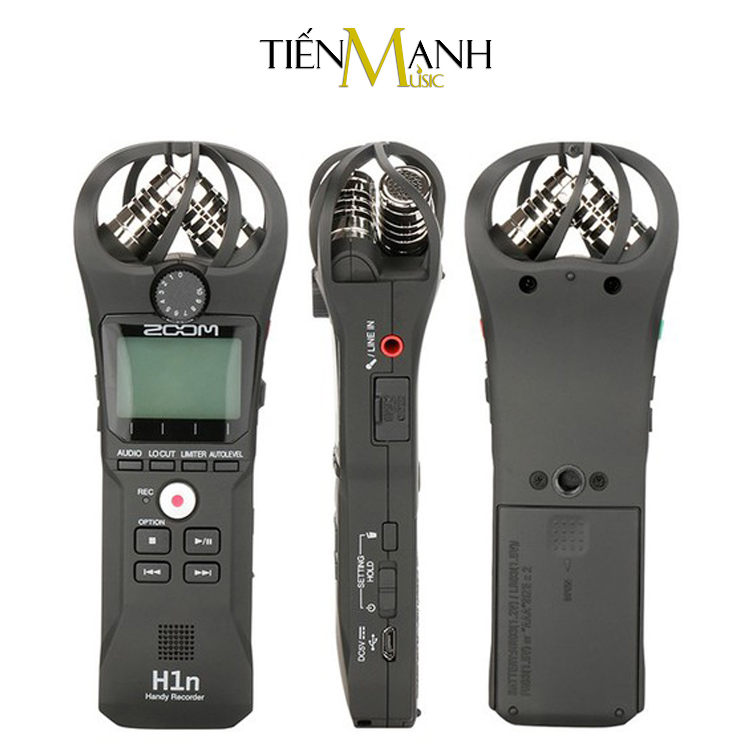 Bộ Máy Thu Ghi Âm Mic Zoom H1N Full Phụ kiện - Thiết bị thu âm cầm tay kỹ thuật số Microphone Stereo - Kèm Móng Gẩy DreamMaker