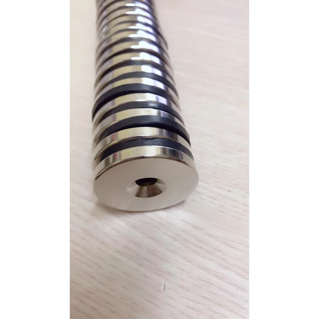 Nam châm viên đất hiếm 30x5 lỗ 6mm