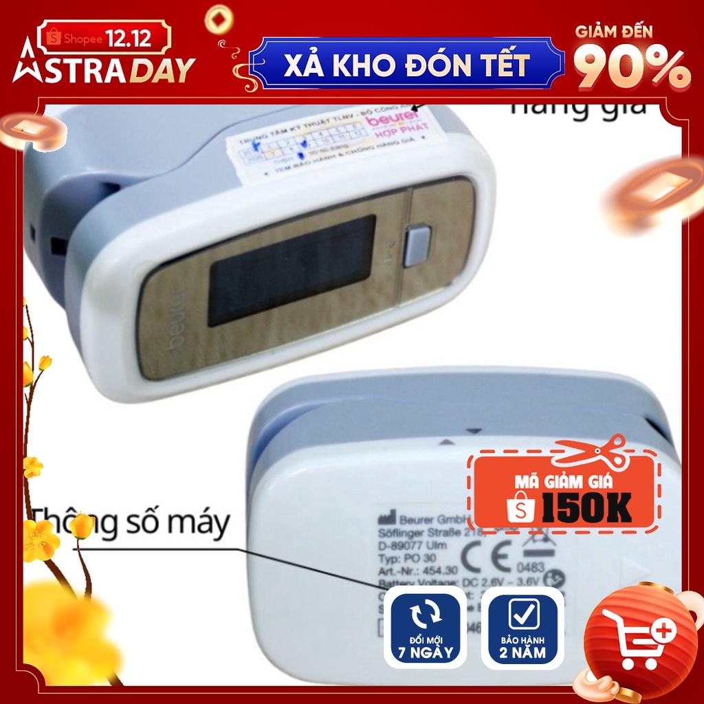 Máy đo nồng độ oxy và nhịp tim Beurer PO30 nhỏ gọn dễ sử dụng. Cảm biến đo SPO2 không gây đau
