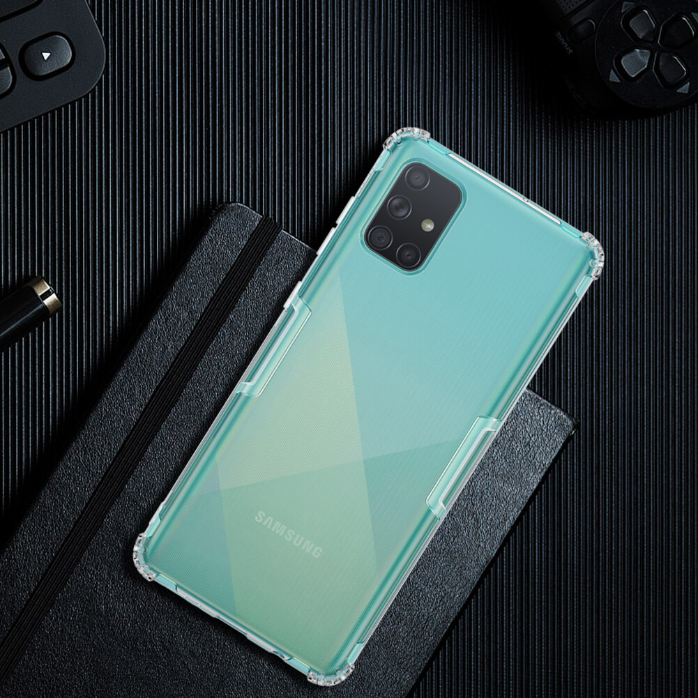 Ốp lưng cho Samsung Galaxy A71 silicon Nillkin chống sốc - Hàng nhập khẩu