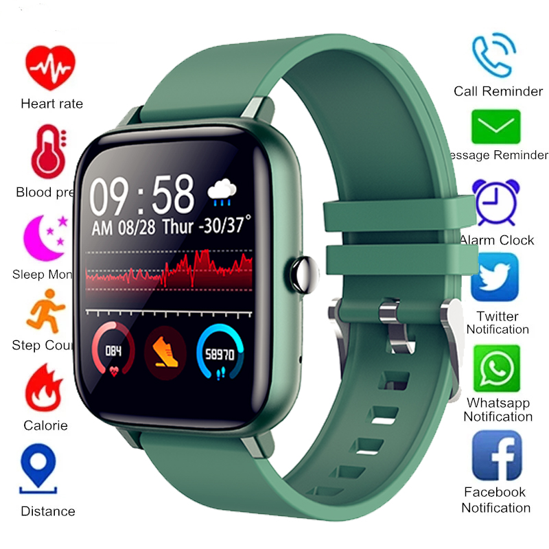 Đồng Hồ Thông Minh Đa Năng P6 Màn Hình Cảm Ứng 1.54 Inch Đo Nhịp Tim Cho Android Ios