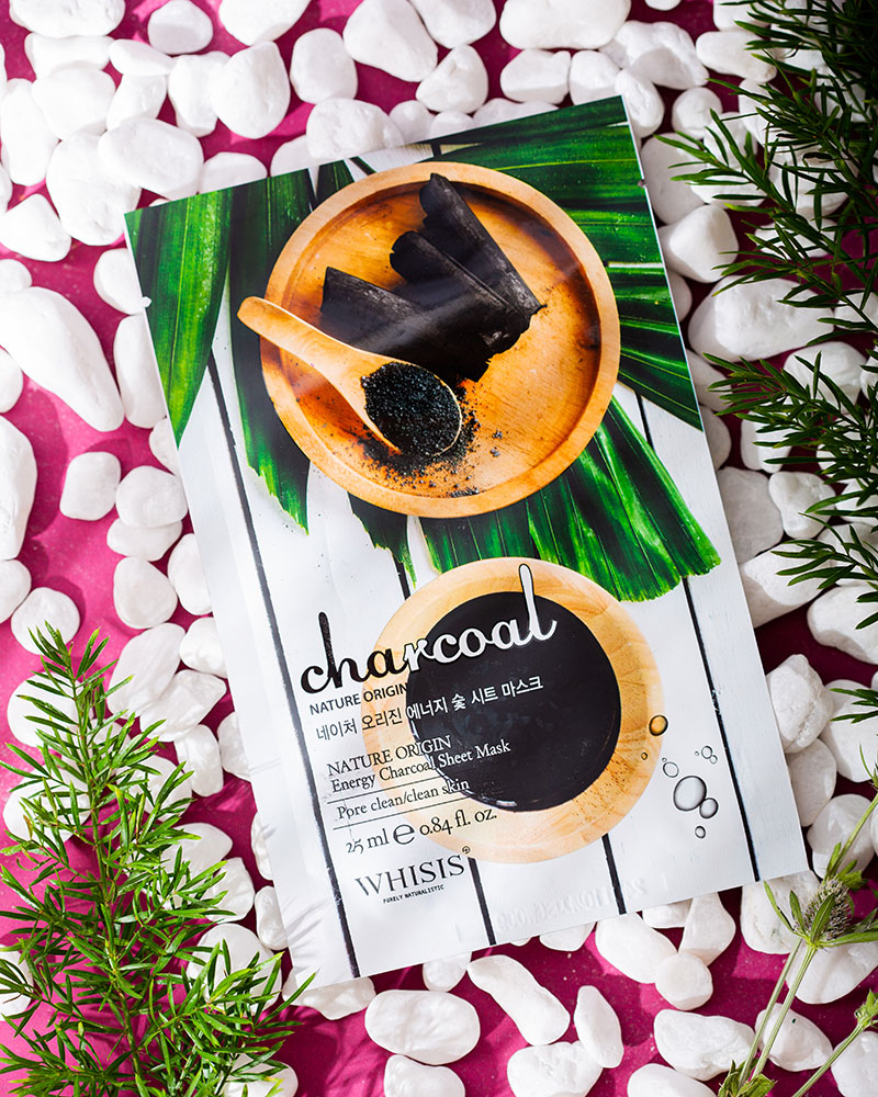 Mặt nạ than hoạt tính Whisis Nature Origin Energy Sheet Mask thải độc, se khít lỗ chân lông