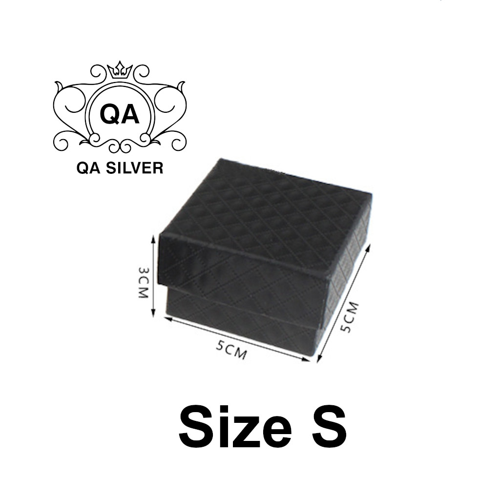 Hộp đựng trang sức mini quà tặng sinh nhật giấy kraft lõi phủ nhung Kraft Boxes QA SILVER AC200501