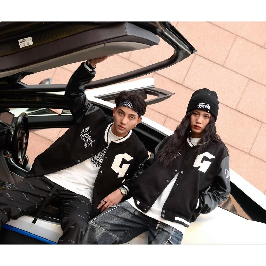 Áo Khoác Bomber Dù Bóng Chày Chữ G Cặp Đôi Couple Rẻ Đẹp Áo Khoác Gió TSM - Chống nắng Tốt Kiểu Bomber Jacket