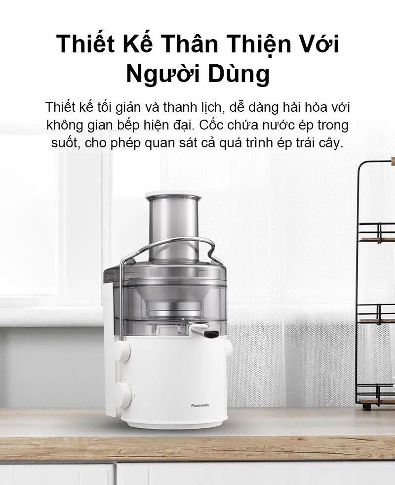 Máy ép trái cây Panasonic MJ-CB100WRA - Hàng Chính Hãng