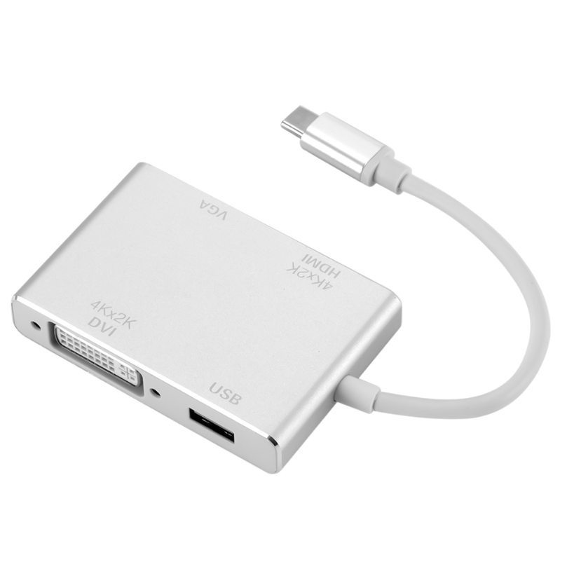 Cáp Chuyển Type-C ra HDMI, VGA, DVI, USB 3.0 - JL