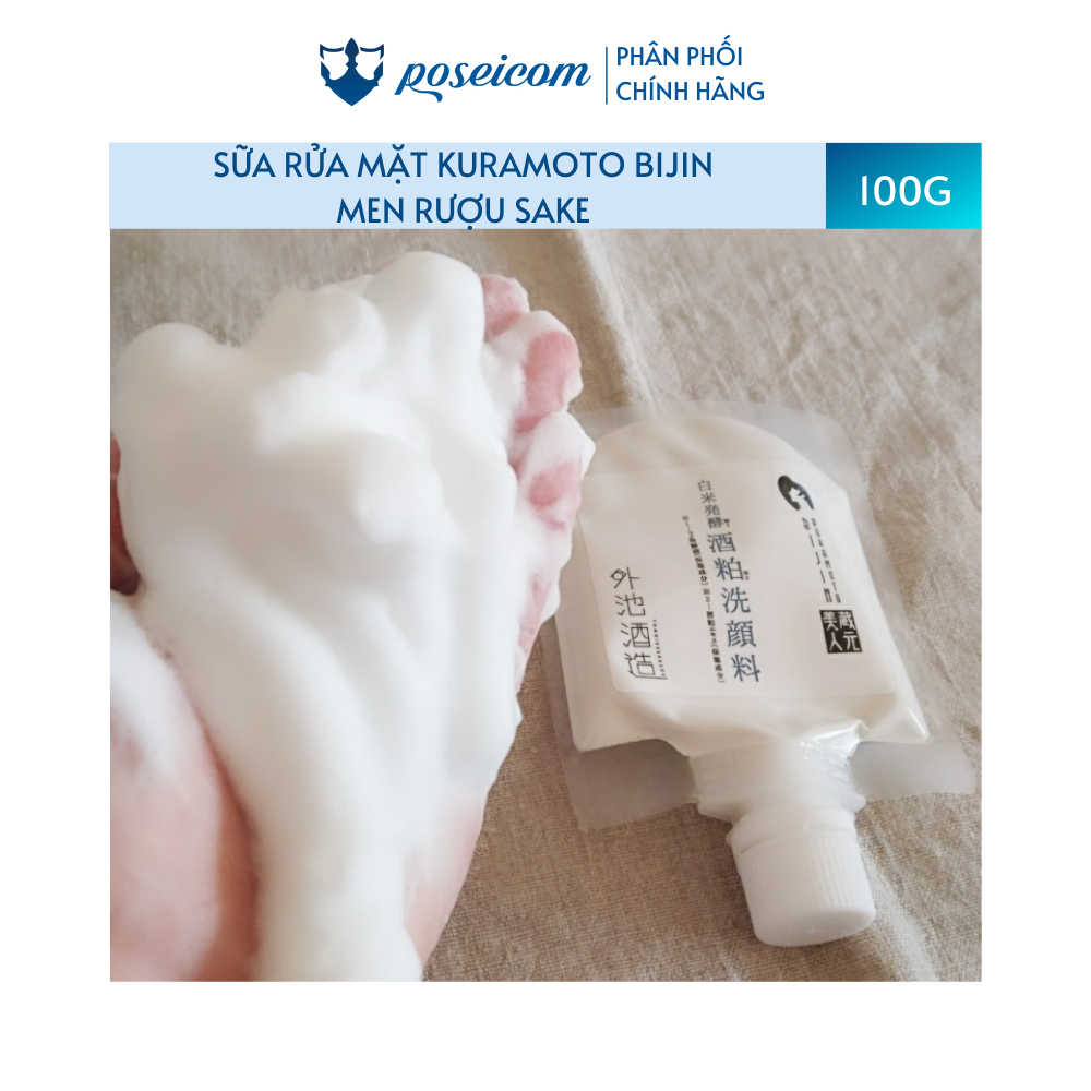 Sữa rửa mặt Kuramoto Bijin gạo lên men Sake 100g