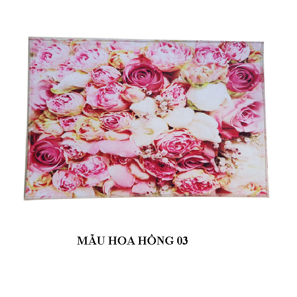 Thảm Lót Sàn Trang Trí Chống Trượt (40x60cm) 4 Mẫu Hoa