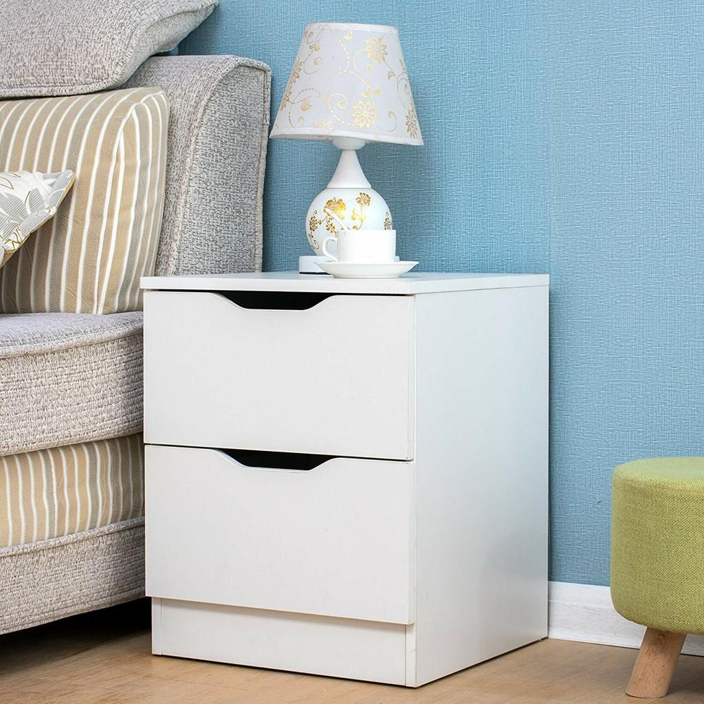 Tủ Đầu Giường SOHO-TADA 2 Ngăn Kéo / R40cm x D40cm x C50cm / Kệ Đầu Giường / Có Kèm Giấy Hướng Dẫn Lắp Ráp
