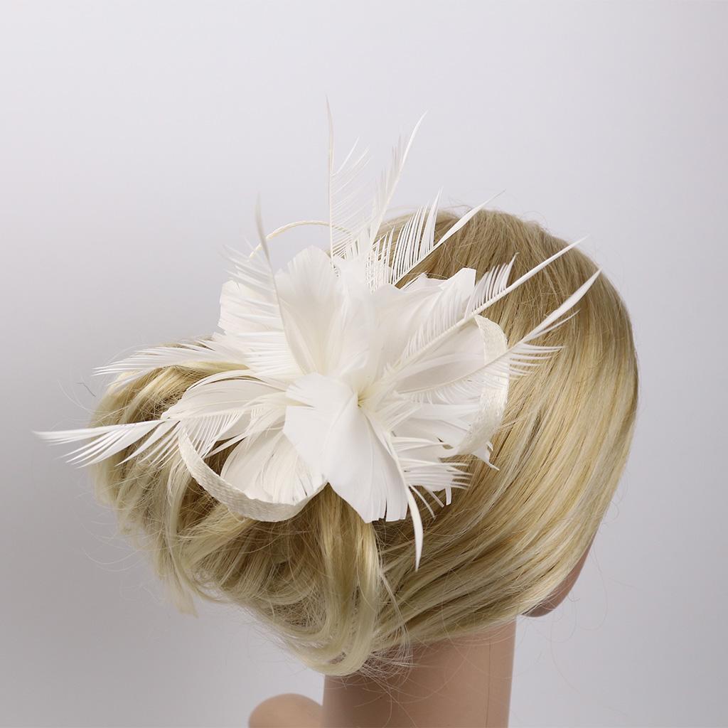 1920's Great Gatsby Feather Fascinator Hair Clip Royal Ascot Race Hair Decor