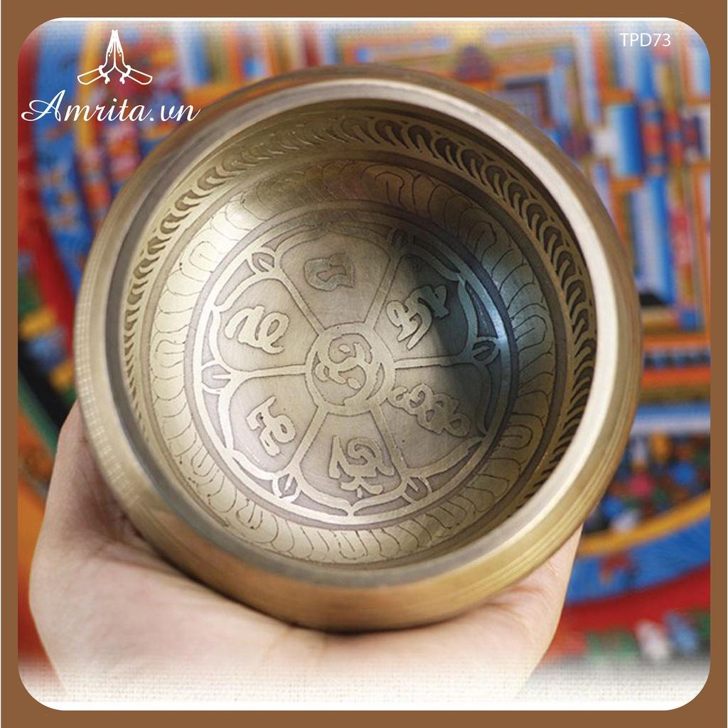 Chuông xoay Nepal - Chuông xoay tây tạng Chuông bát xoay Nepal Tây Tạng đường kính 9.5-14.5cm kèm dùi mộc - Singing Bowl