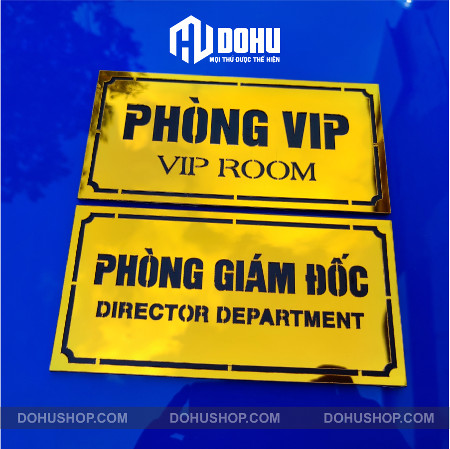 Bảng Gương Vàng Tên Phòng Giám Đốc - Làm theo yêu cầu - Sang Trọng, Hiện Đại