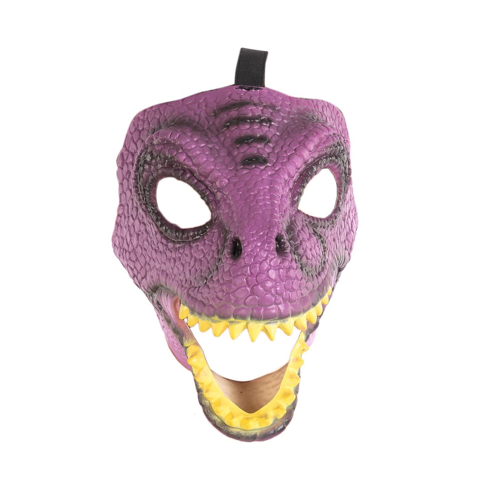 3D Dinosaur Latex Dragon Movable Jaw Headgear Scary Props Creative Halloween Animal for Role Play Theater Party Supplies
