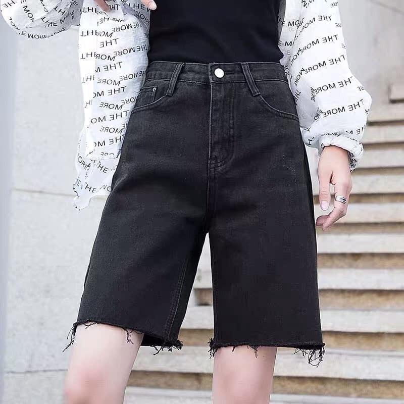 QUẦN SHORT NỮ NGỐ ĐEN TRƠN CO GIÃN - GV5276