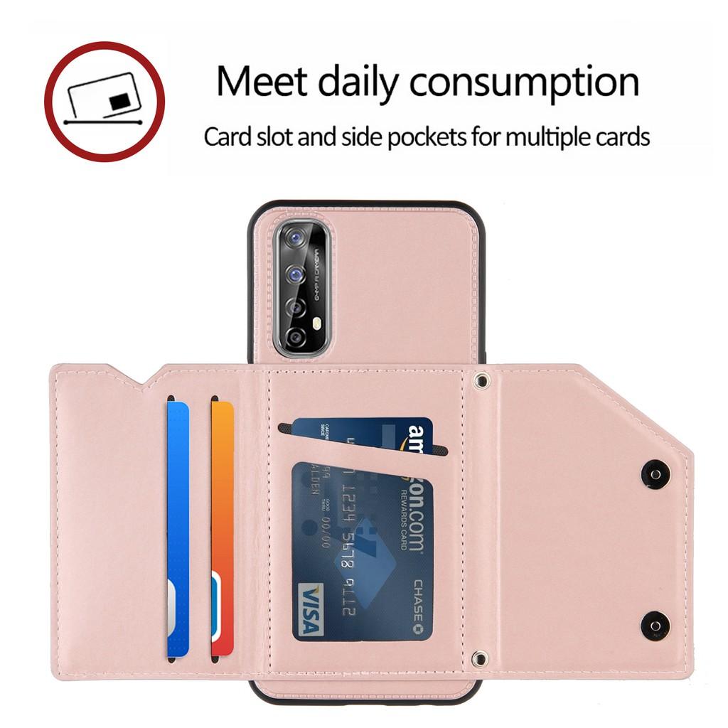 Ốp lưng điện thoại dạng ví da có ngăn đựng thẻ cho OPPO F17 Pro A93 A92 A72 A52 A53 A53s A32 A9 2020 A5 2020 A11 A11X