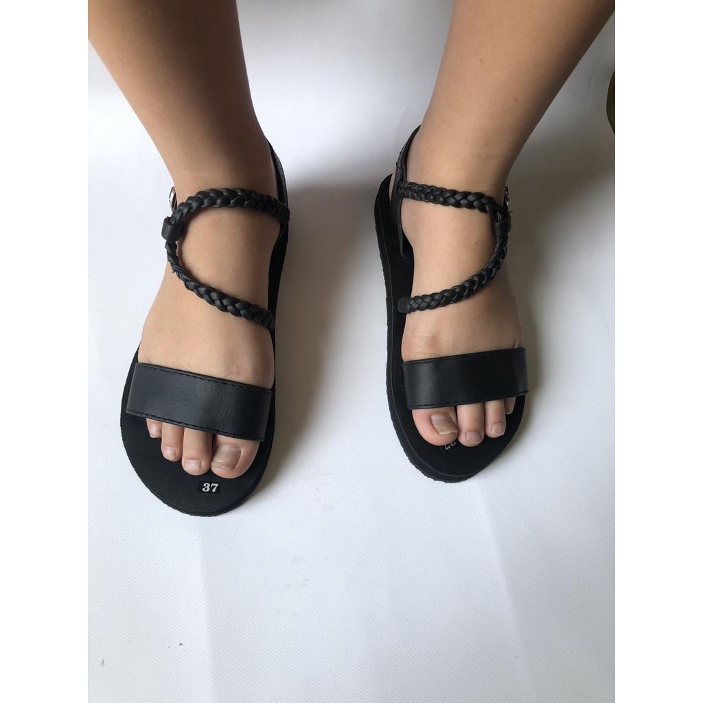 sandal đồng nai xăng đan nữ đế đen quai đen size từ 34 nữ đến 42 nữ