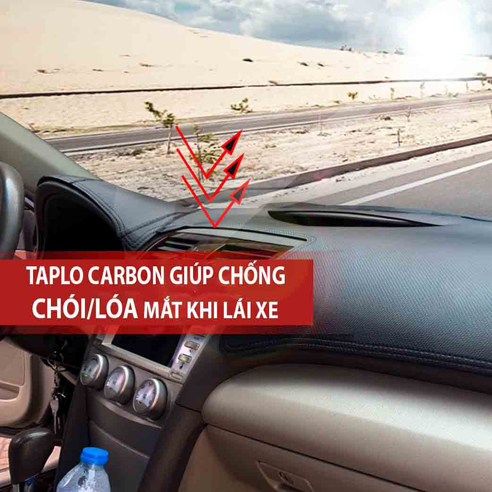 Thảm Taplo vân Carbon Cao Cấp Dành Cho xe KIA MORNING 2010-2019 + Quà Tặng Cây Thông Thơm Treo Xe