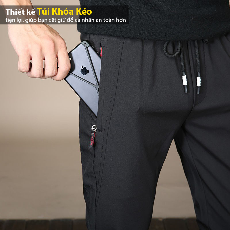 Quần thể thao nam jogger mã TT78 thể dục kiểu thun trơn bó ống Hàn Quốc đẹp ống dài