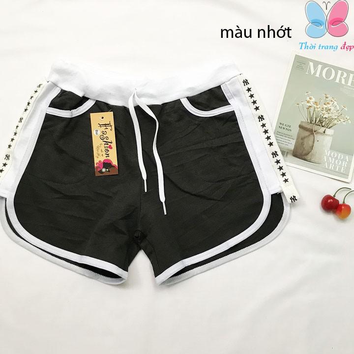 Quần đùi nữ từ 45-53kg - quần sọt short nữ thun da cá lưng trắng, cho bạn gái năng động