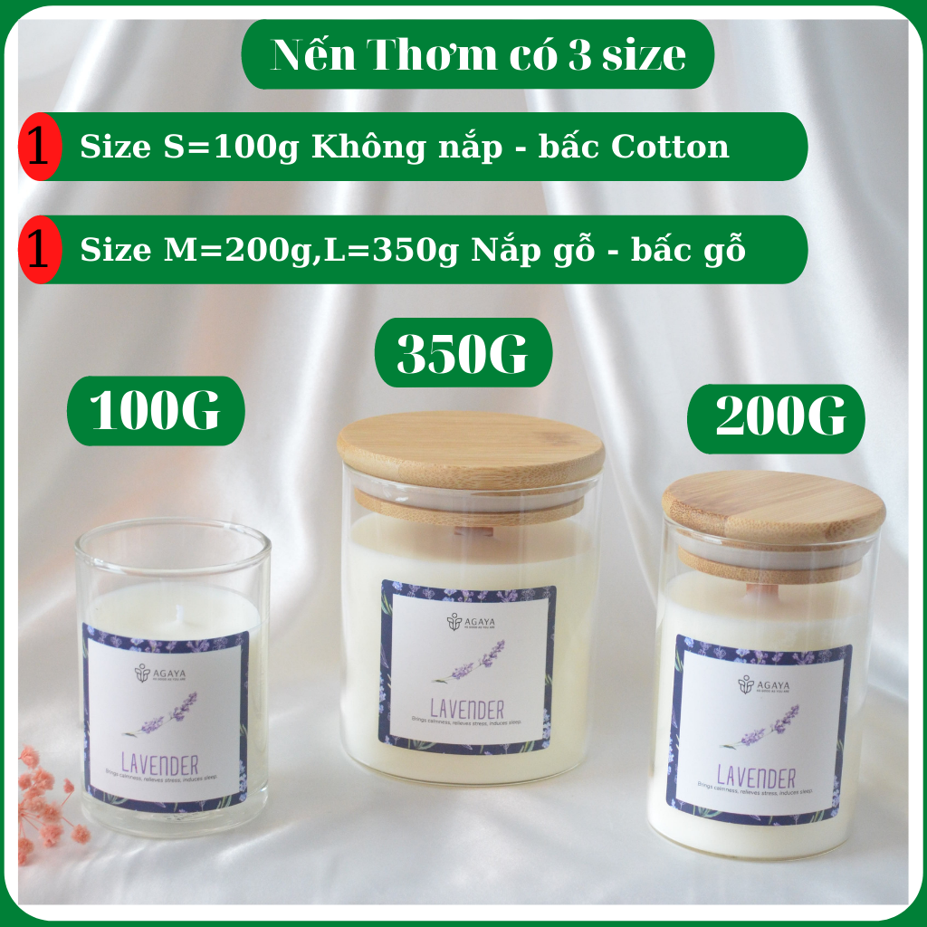 Nến Thơm thiên nhiên AGAYA Candle Cup,thơm phòng ,thư giãn ,giảm stress không khói an toàn