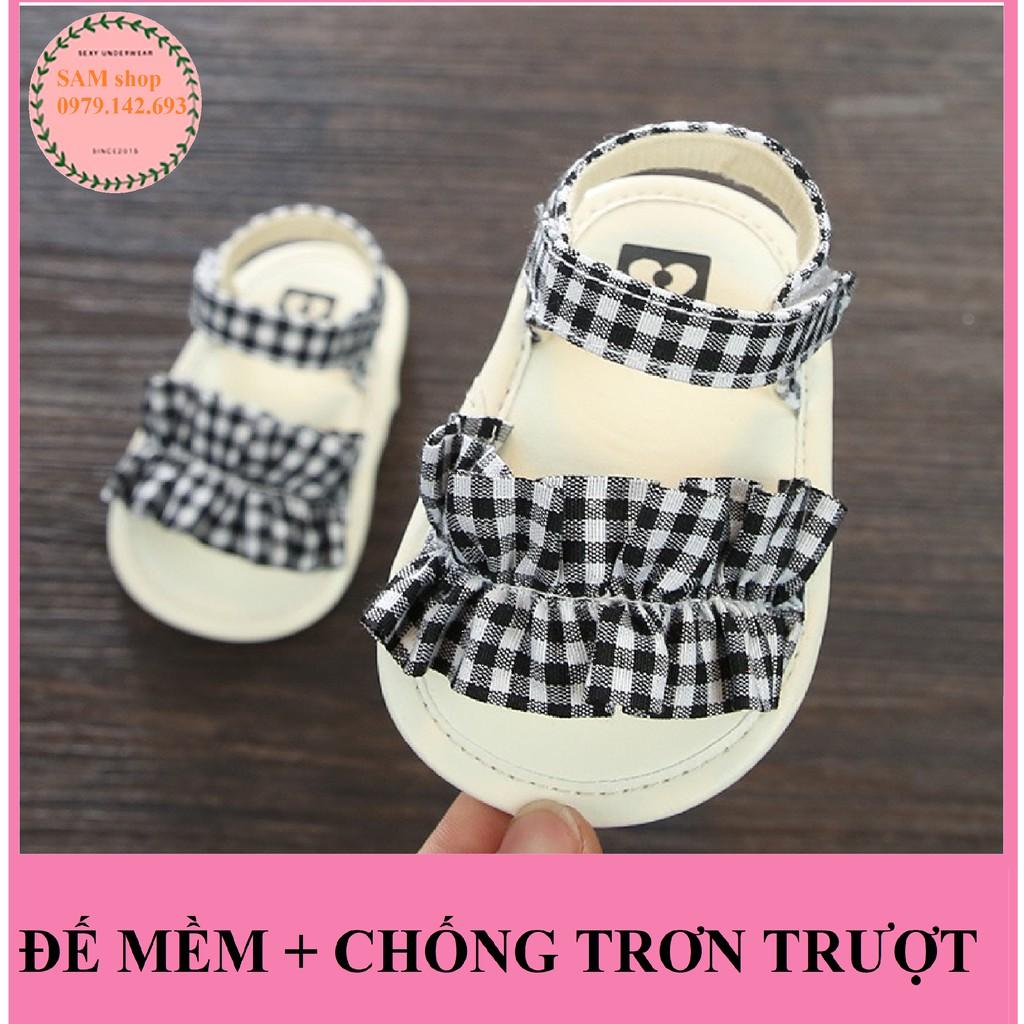 Dép Tập Đi,Giày Sandals Đế Mềm Dễ Thương Chống Trơn Trượt Cho bé Dễ Đóng Mở cho bé 0-18 tháng