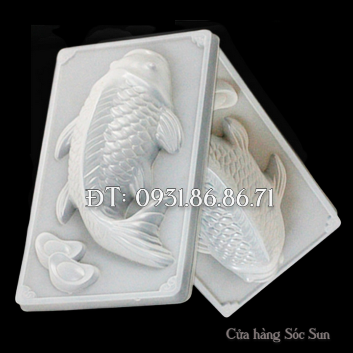 Khuôn cá chép và 2 thỏi vàng loại 29 cm - Mã số 1736