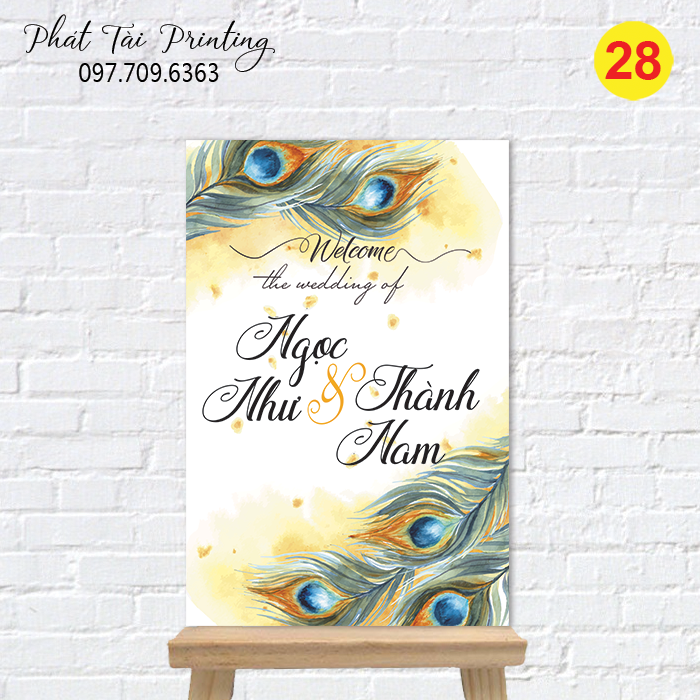 Bảng Welcome trang trí đám cưới MS 28