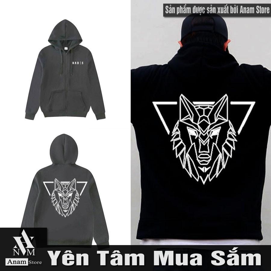 ÁO hoodie dây kéo vải nỉ ngoại, Nam Nữ, Phản Quang hadess, Anam Store