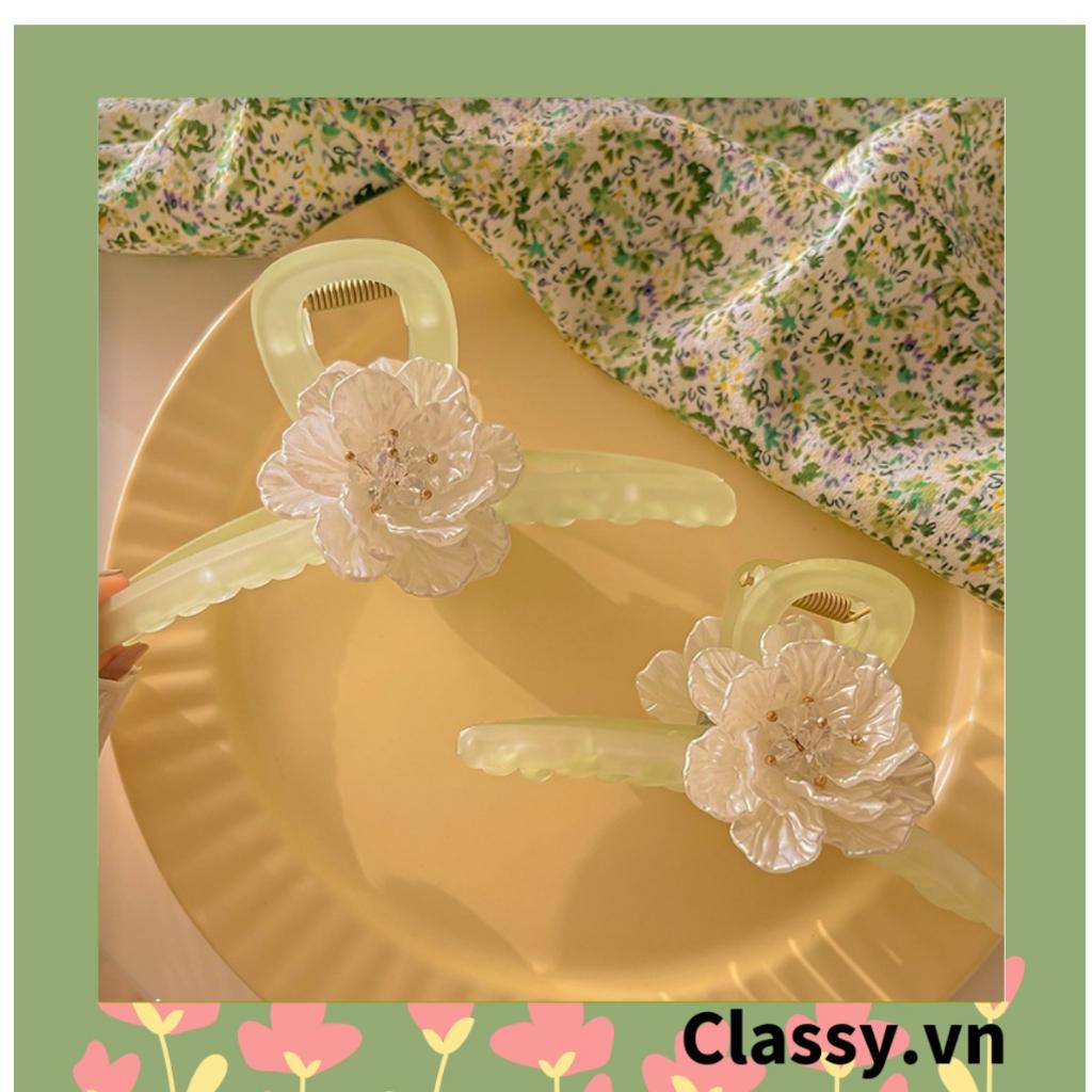 Kẹp càng cua, kẹp tóc Classy cỡ lớn, kẹp đính hoa sang trọng PK1614