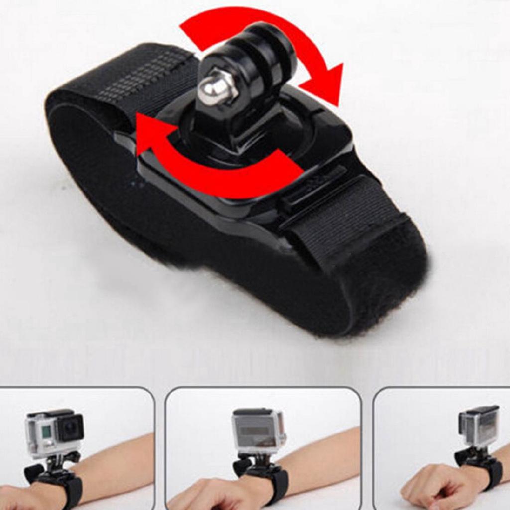 Dây đen đeo cổ tay xoay được 360 độ cho máy ảnh GoPro Hero 4/3+ - GoPro SJCAM SJ4000