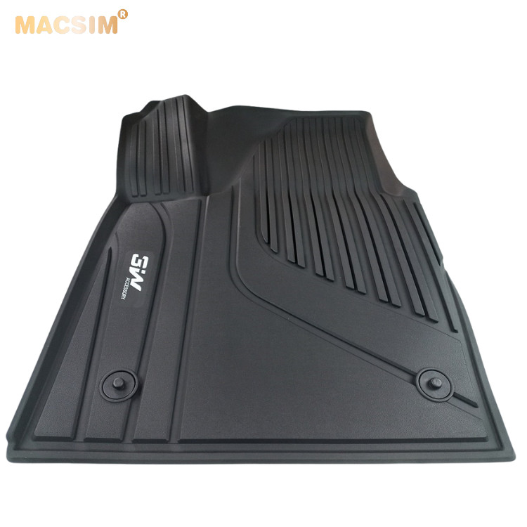 Thảm lót sàn xe ô tô cao cấp KIA EV6 2022-2023 nhãn hiệu Macsim 3W - chất liệu nhựa TPE đúc khuôn cao cấp - màu đen