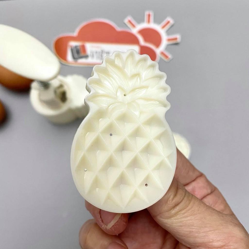 Khuôn Trung Thu 3D Siêu Sắc Nét - Hình QUẢ DỨA 4 mặt 50g , mẫu mới. Đồ Gia Dụng nhà bếp pha chế làm bánh nguyên liệu