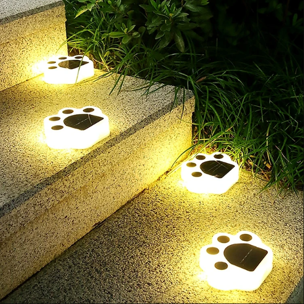 Cao cấp - Bộ 4 LED Chân Gấu Sân Vườn BearFoot-Luz Solar