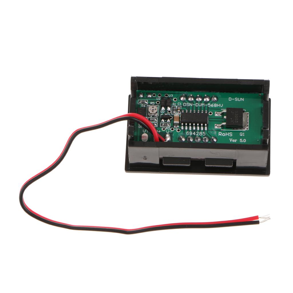 2 Wire DC 5~120V Digital Voltmeter Gauge Tester LED Display Panel - Choice of LED Color