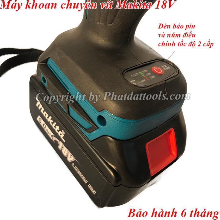 Máy khoan chuyên vít dùng pin MKT 18V - Động cơ không chổi than-2 pin sạc-Bảo hành 6 tháng
