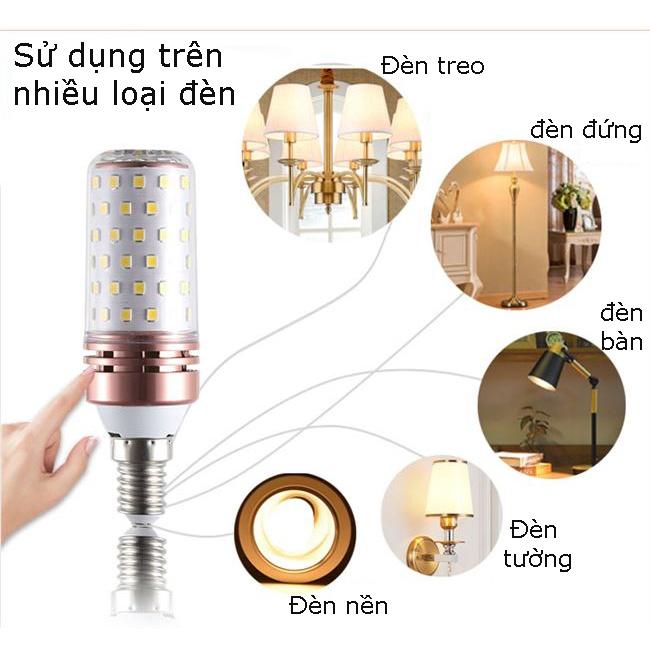 Bóng đèn LED bắp ngô cao cấp với 3 chế độ ánh sáng - 