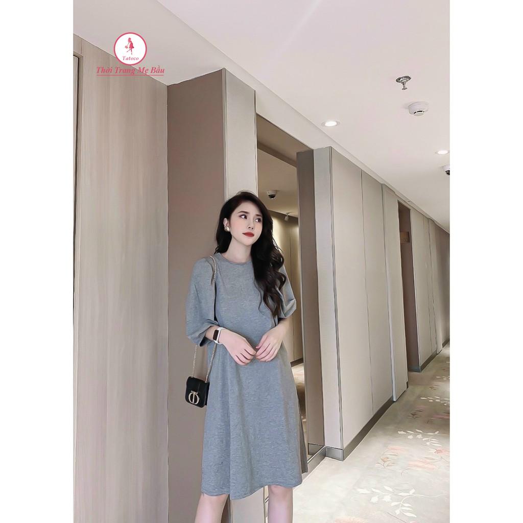 Váy Bầu Suông tay bồng size : 45 -75KG  ảnh thật
