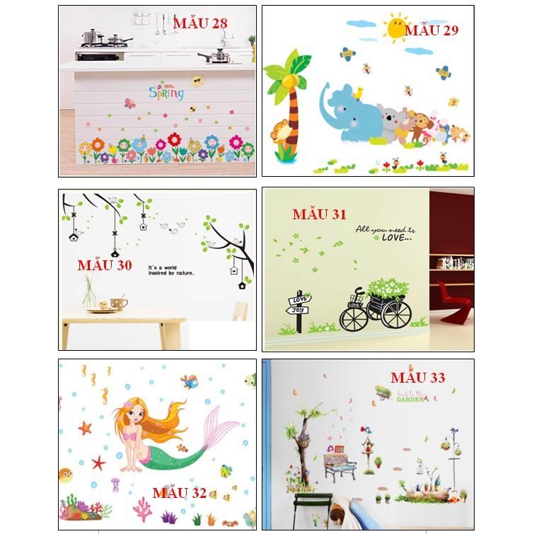 COMBO 2 TẤM DECAL TRANG TRÍ TƯỜNG TỰ CHỌN