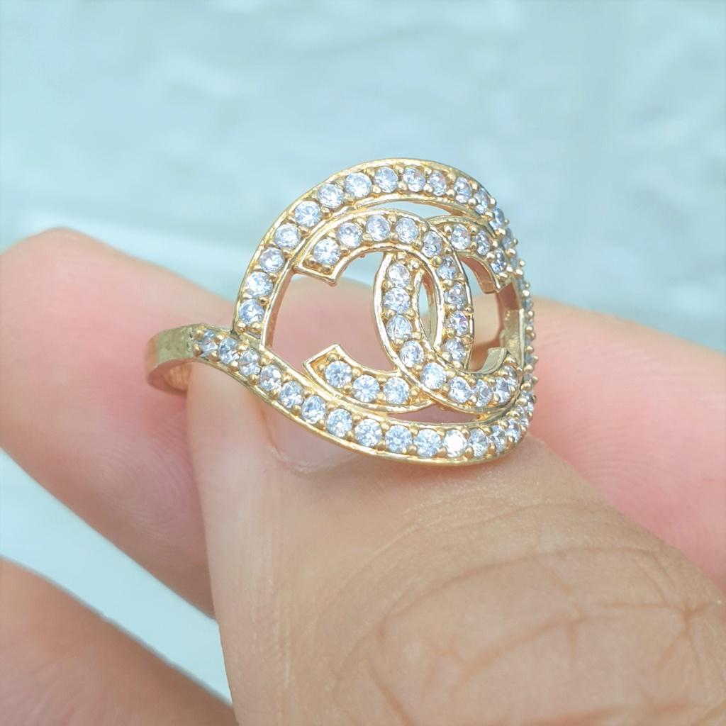 Nhẫn Đính Xoàn Dáng Tròn Cao Cấp- Nhẫn nữ dùng lâu dài tắm rửa thoải mái không phai