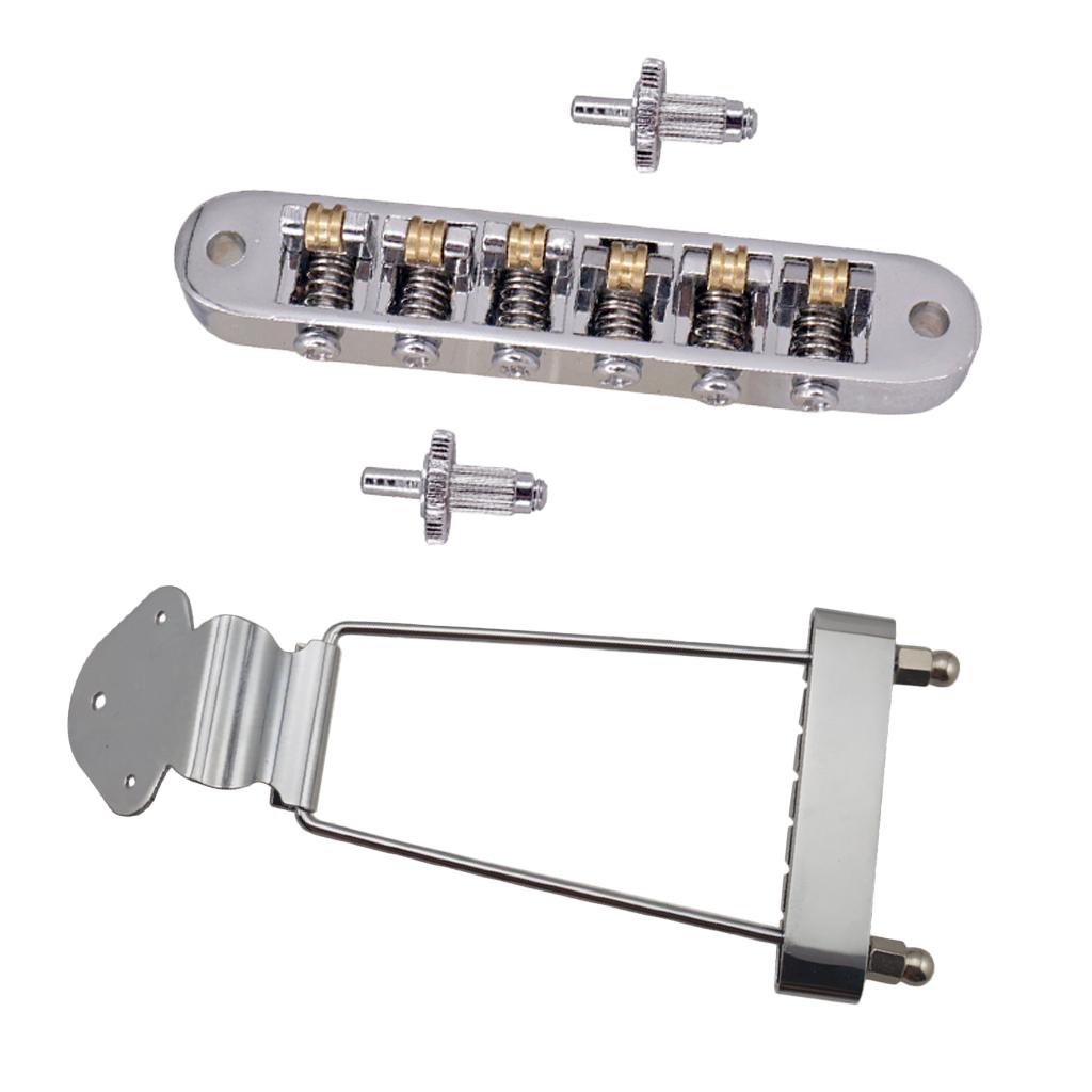 6 Dây Điện Vàng Con Lăn Yên Ngựa Đàn Guitar Cầu Đàn Guitar Thay Thế Màu Bạc