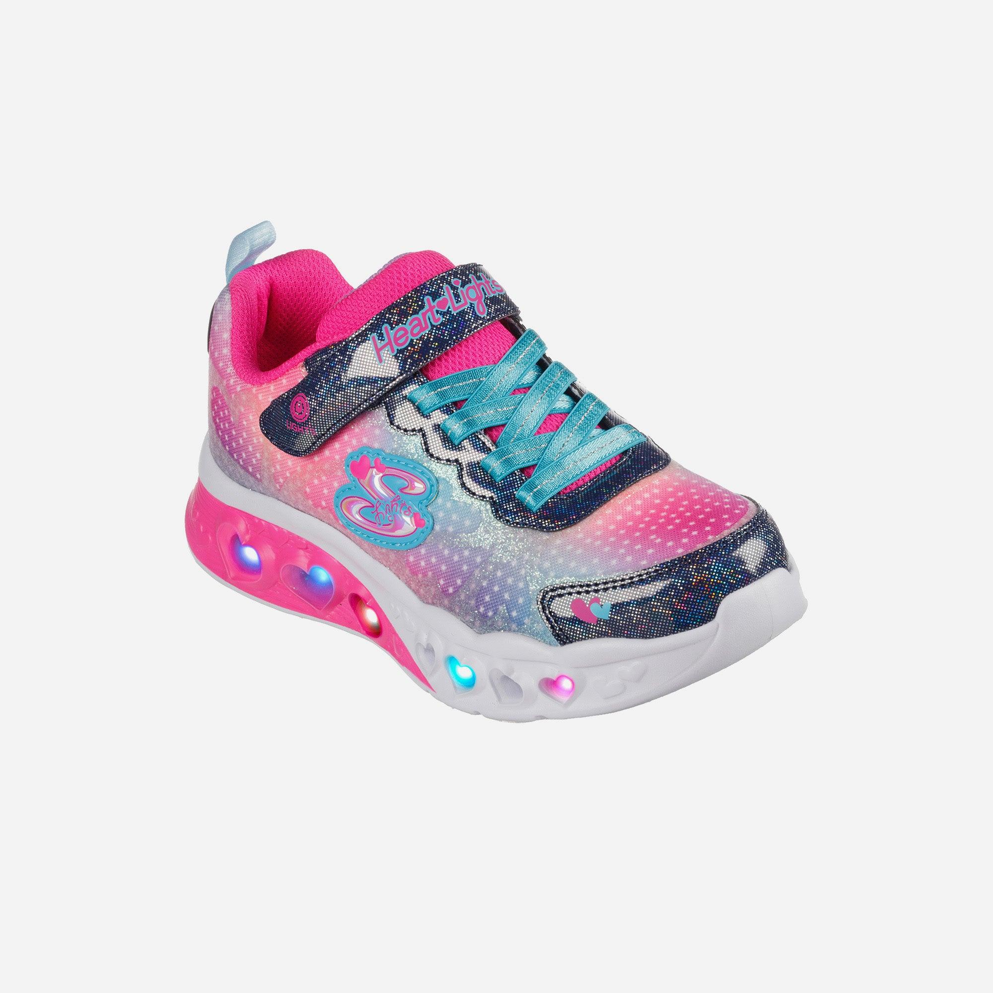 Giày sneaker bé gái Skechers Flutter Heart Lights - 302315L-NVMT