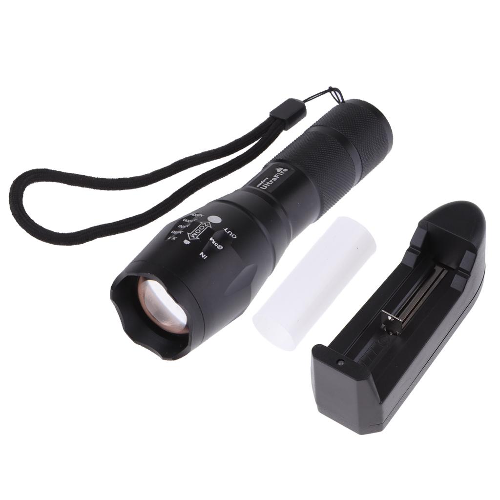 Portable Handheld LED Flashlight with Adjustable Focus Lamp for Camping