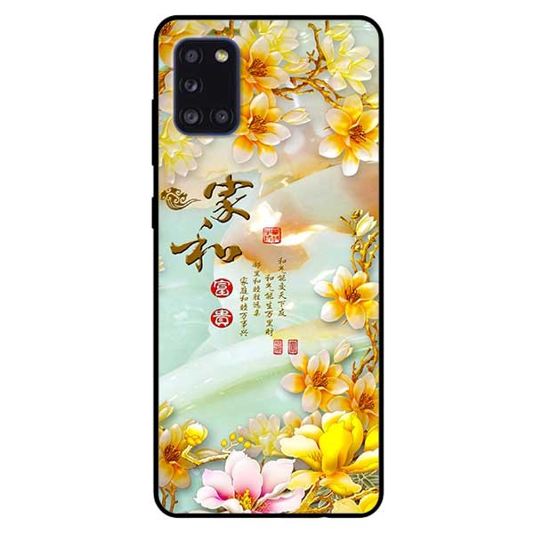 Ốp lưng dành cho Samsung Galaxy A31 mẫu Chữ Hoa Vàng