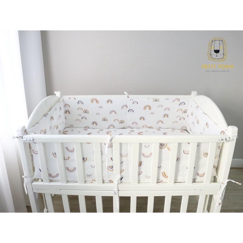 Quây cũi  xô muslin chần bông Petit Town kích thước 62x114