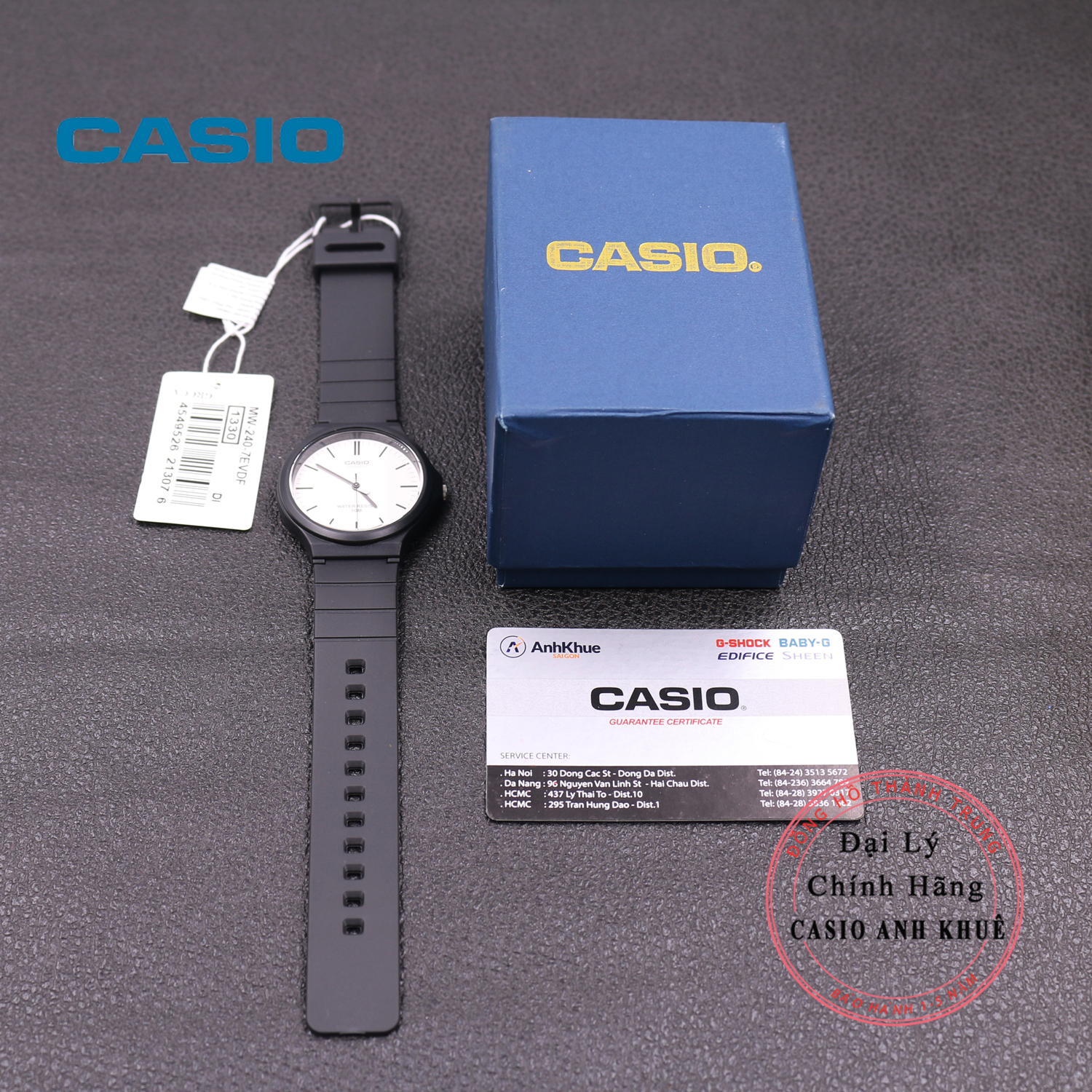 Đồng Hồ Nam Dây Nhựa Casio MW-240-7EVDF