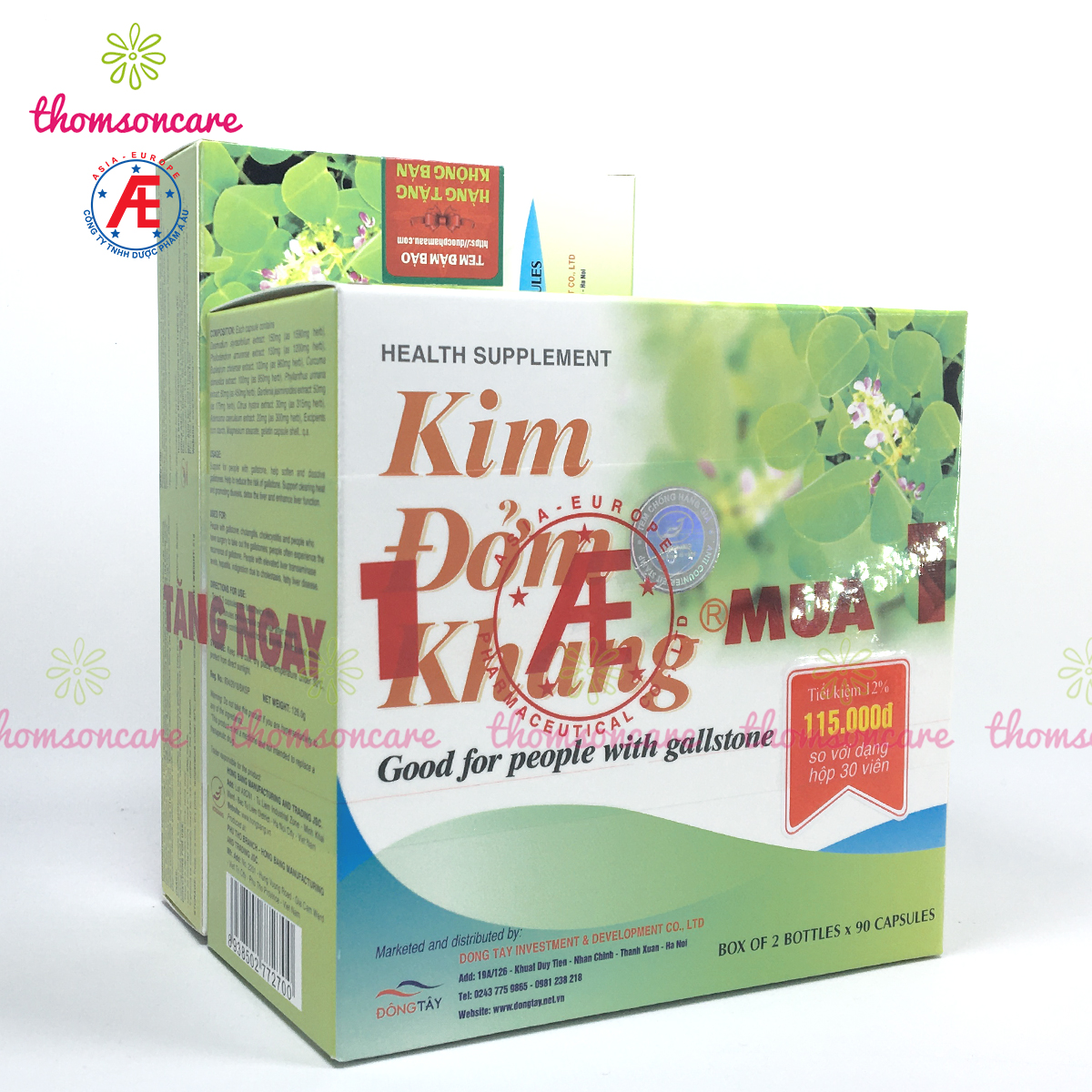 Kim đởm khang - Mẫu mới dạng Lọ tiết kiệm hơn - Hỗ trợ giảm sỏi gan, mật, từ Kim tiền thảo, diệp hạ châu