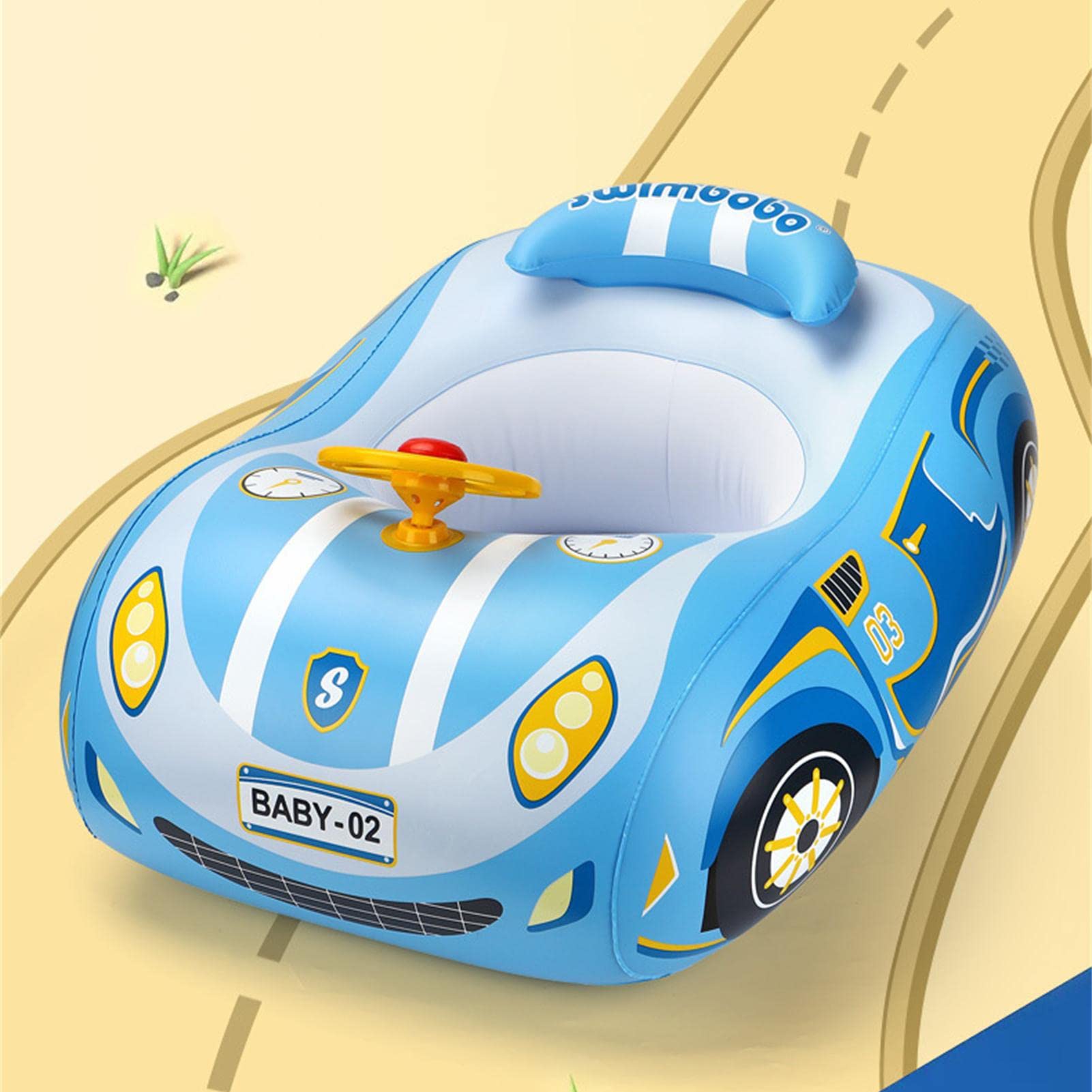 Phao bơi mô hình xe hơi có mái che Swimbobo Baby Swimming Float Ring Inflatable